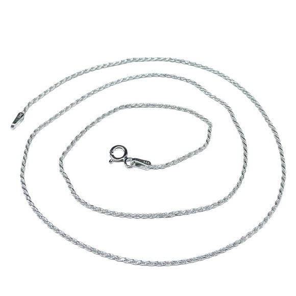 30” Rope Chain Solid 925 Sterling Silver Twisted Long Skinny Layering Dainty - Picture 1 of 7